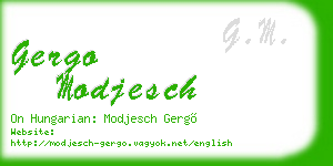 gergo modjesch business card